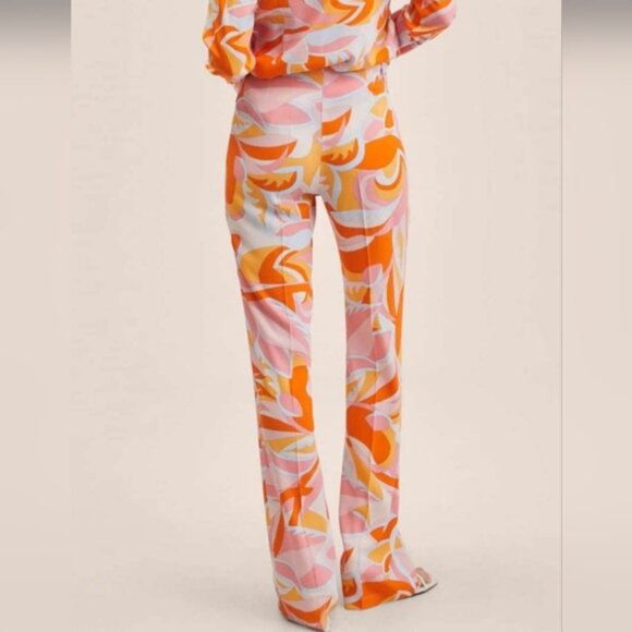 Jules & Leopold Pants - Jules & Leopold Retro Funky 60s High Rise Wide Leg Flowy Boho Beach Pants S